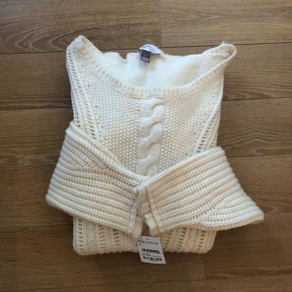 Nwt-Olivia Palermo+Cheasea28 Wool+Cashmere Sweater - Picture 8 of 8